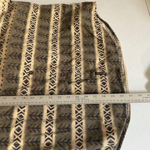 VINTAGE WOOLRICH Mens Beige Duck Chamois Long Sleeve Shirt Size L Outdoors Hunt - Picture 11 of 11